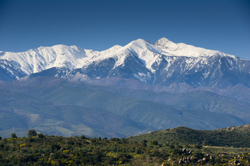 Le Canigou depuis les Orgues d'Ille sur Têt