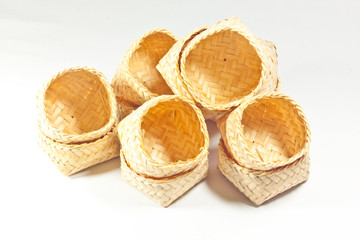 small baskets made ​​of bamboo
