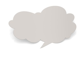 Paper with speech bubble shape