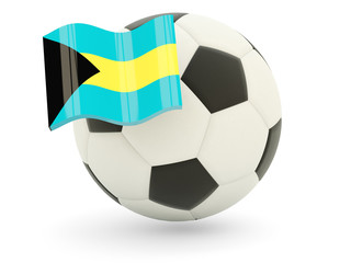 Football with flag of bahamas