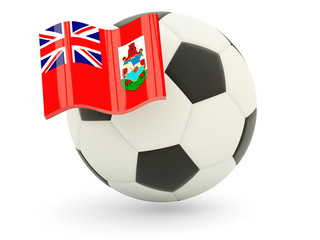 Obraz premium Football with flag of bermuda