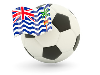 Fototapeta premium Football with flag of british indian ocean territory