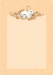 Retro style card with a bunny