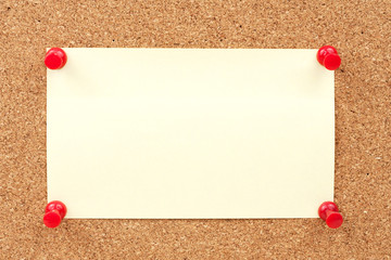 Thumbtacks and note paper