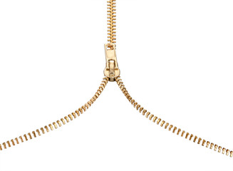 zipper isolated on white