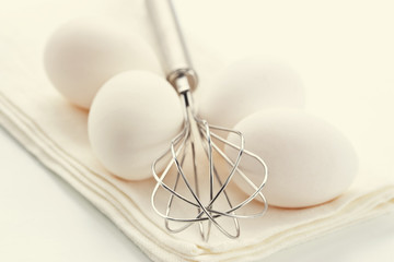 Eggs with whisk
