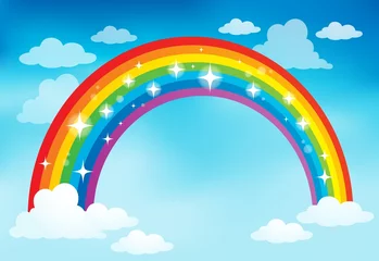 Cercles muraux Pour enfants Image with rainbow theme 2