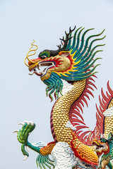 Naklejka premium Dragon statue Sawan park Nakornsawan Thailand