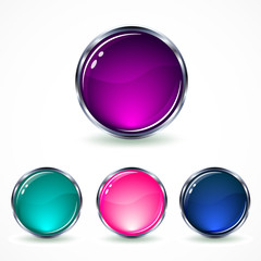 set glass buttons