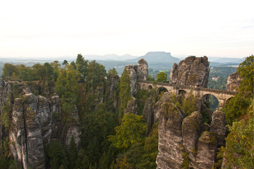 Fototapeta na wymiar Bastei in der Sächsischen Schweiz