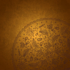 gold background in vintage style