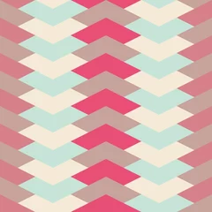 Rideaux velours Zigzag motif géométrique rétro abstrait