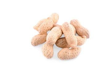 Pile of peanuts in shell