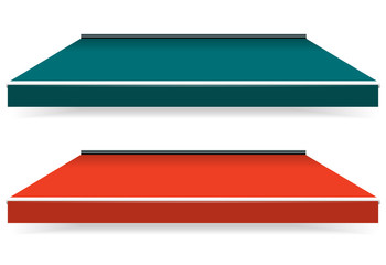 EPS Vector 10 - Colorful set of single color awnings