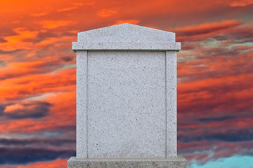 Blank gravestone ready for an inscription