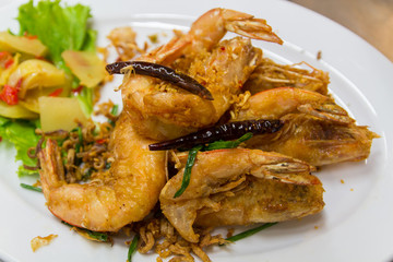 Shrimp is fried