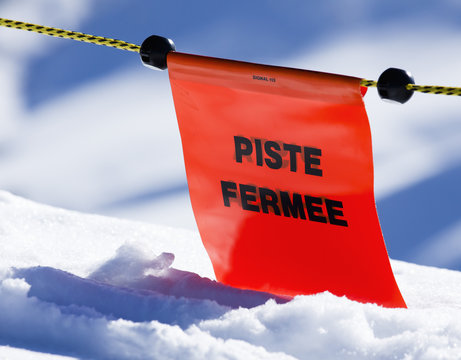 Gesperrte Skipiste