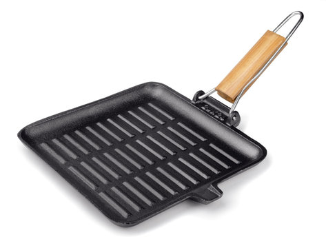 Cast iron square grill pan