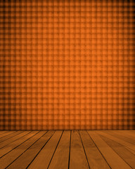 Old Interior Design With Vintage Grunge Wallpaper