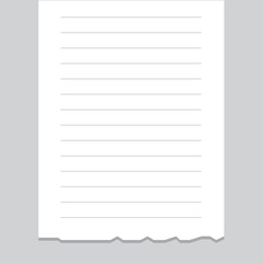 Obraz premium Empty receipt printout with torn bottom edge