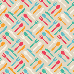 Kitchen patternSeamless cute pattern with color kitchen items