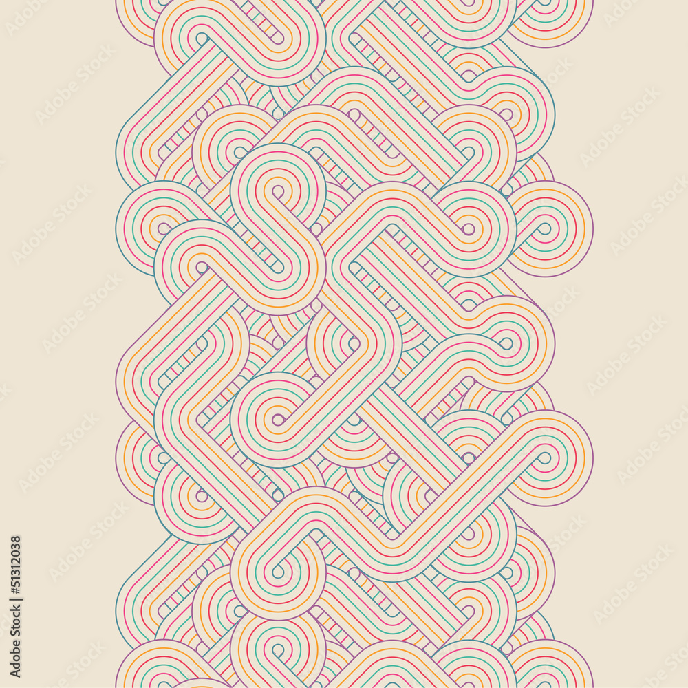 Aufkleber seamless abstract color retro border