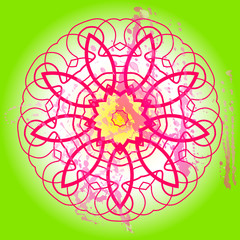 Oriental mandala motif. What is karma?