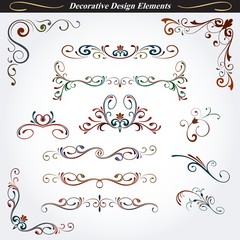 Collection of decorative design elements 04