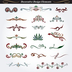 Collection of decorative design elements 05