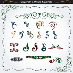 Collection of decorative design elements 07
