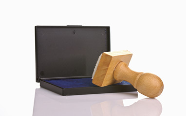 Sello de madera aislado