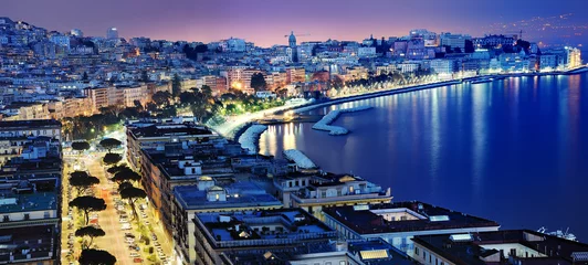 Kissenbezug wunderbarer Panoramablick auf Neapel © tanialerro