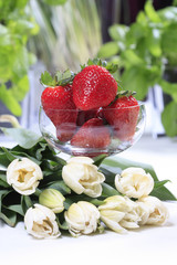 Strawberries in goblet