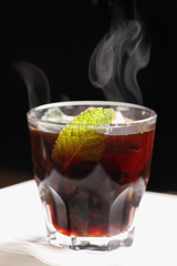Glass of mint tea
