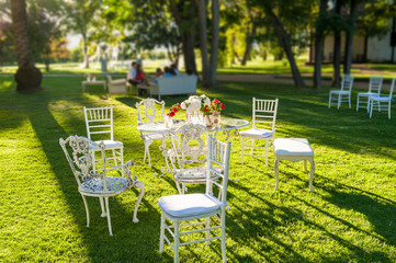 Furniture in the garden