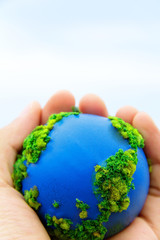 Earth in Hands ,Concept Save green planet