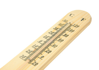 wooden thermometer