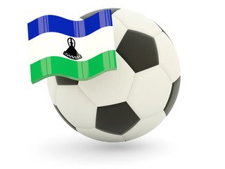 Football with flag of lesotho