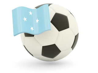 Football with flag of micronesia