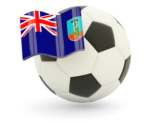 Fototapeta premium Football with flag of montserrat