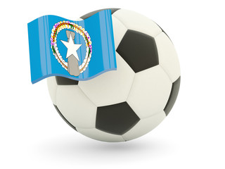 Fototapeta premium Football with flag of northern mariana islands