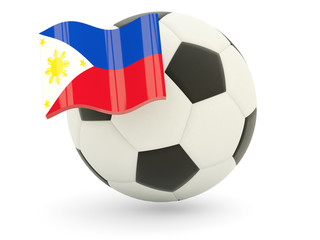 Obraz premium Football with flag of philippines