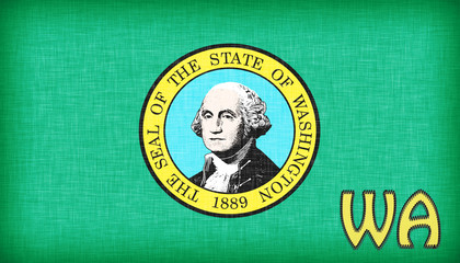 Linen flag of the US state of Washington