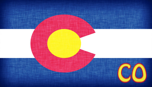 Linen flag of the US state of Colorado