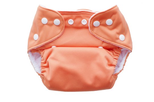 fabric washable diaper with snaps