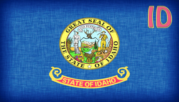 Linen flag of the US state of Idaho