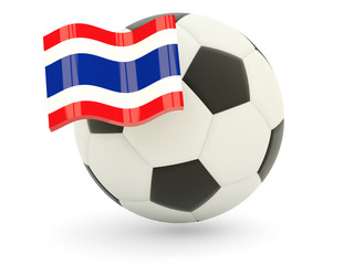 Football with flag of thailand