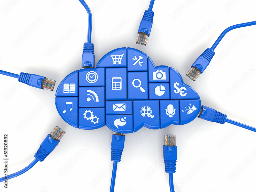 Poster ñloud computing concept