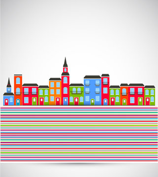 Abstract background. City theme. Vector
