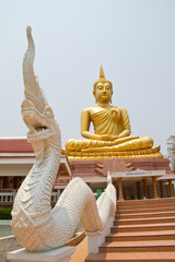 Gold Buddha statue, Ubonratchathani, Thailand